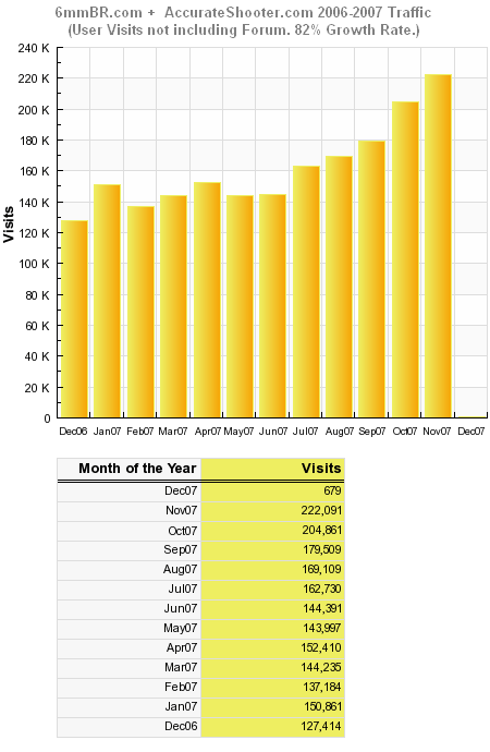 AccurateShooter.com User Visits