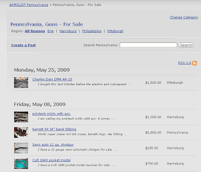Armslist.com gun sales