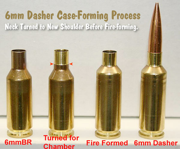 6mm Dasher case fire-forming fireform