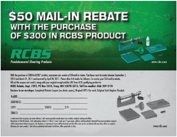 RCBS $50.00 Rebate