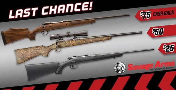  Savage Rifle Rebate Save Up To 75 00 Daily Bulletin
