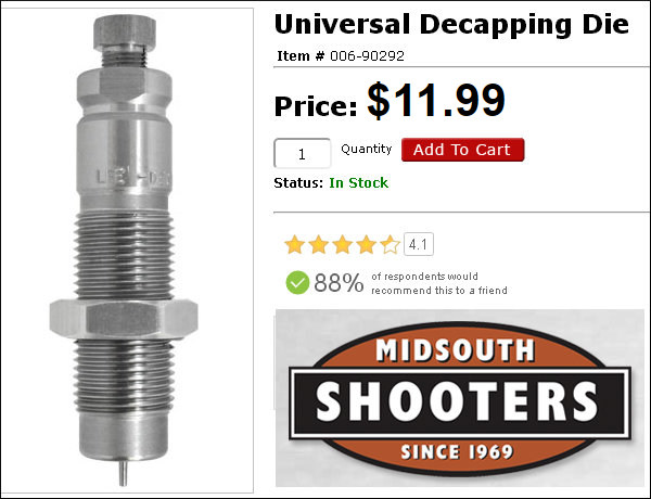 Lee Universal Decapping die