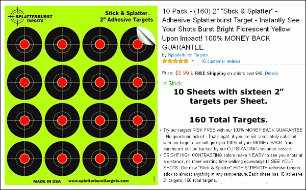 thumbnail image 2 of Deer Target 12x18 Splatter Targets Shots Burst Targets For Shooting Range 2 of 14