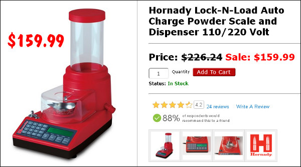 Hornady Lock and load auto charge scale powder dispenser sale discount