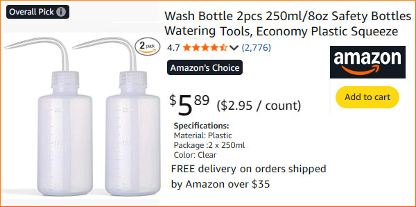 amazon wash bottles barrel bore cleaning flush solvent