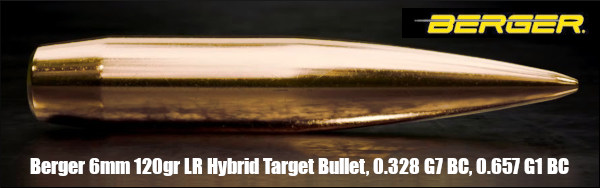 berger 120 grain long range hybrid target lrht 6mm bullet ultimate reloader applied ballistics