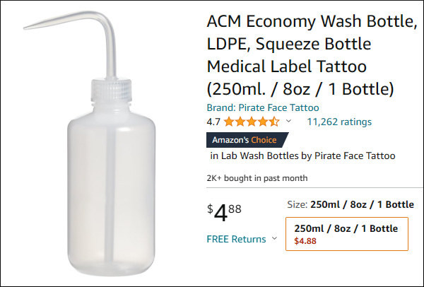 bore cleaning Wash Bottle