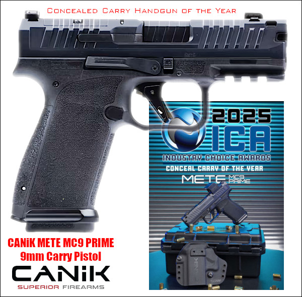 canik mc9 mete carry pistol 9mm ICA award of year