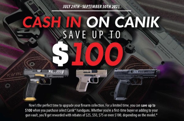 canik tp9 elite pistol cash in rebate $25 $50