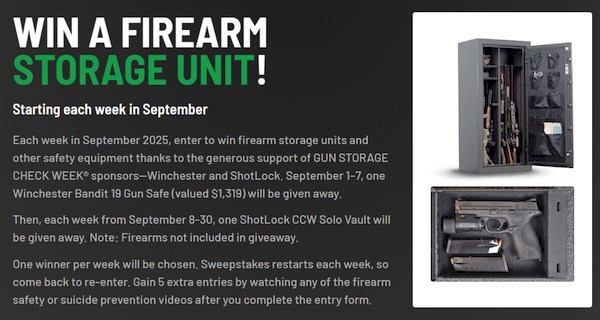 nssf gun storage check week safe lock firearms safety