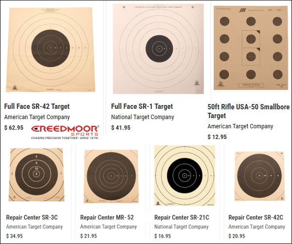 Official Targets Creedmoor sports