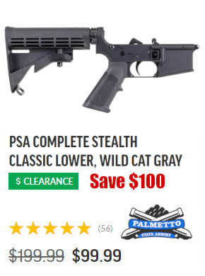 psa AR lower sale rifle