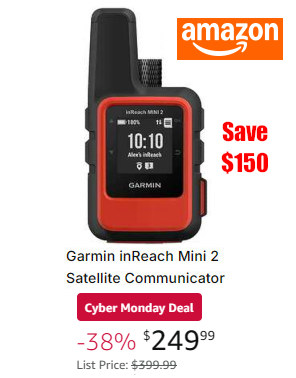 garmin satellite gps inreach mini2 cyber monday sale