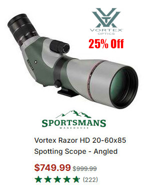 vortex spotting scope sportsmans cyber monday sale