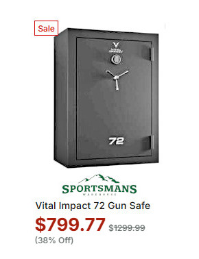 vital impact 72 gun safe cyber monday sale