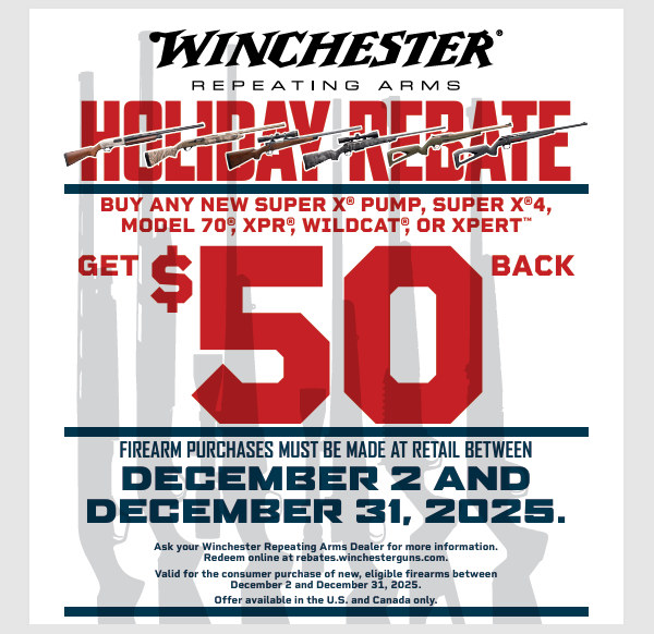 winchester rebate 2025 december