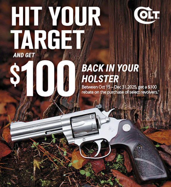 colt pistol revolver rebate 2025 december