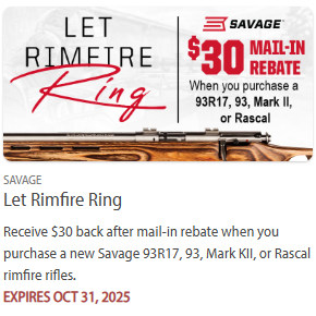 savage rimfire rebate
