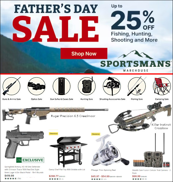 sportsman's warehouse father's day sale discount 2026