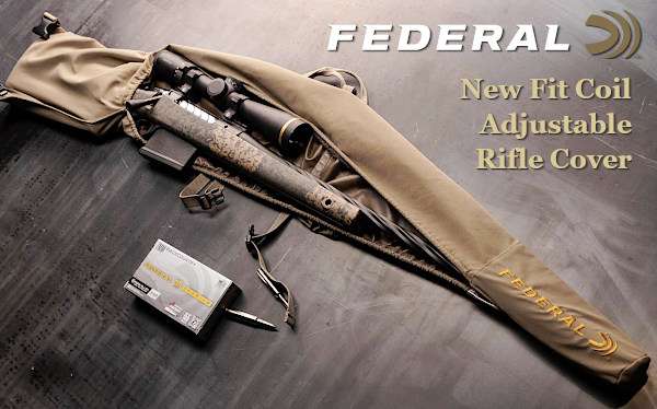 federal fit coil adjustable fabric rifle case cover