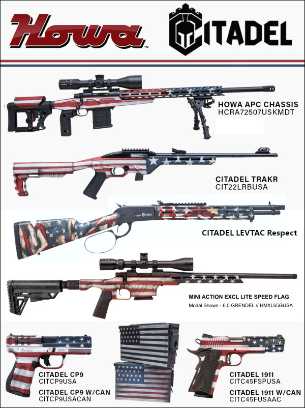 howa citadel usa flag cerakote gun edition 12ga shotgun