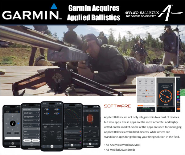 garmin acquires applied ballistics llc bryan litz software