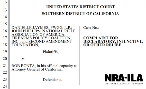 jaymes v. bonta AB1127 glock gun ban newsom california