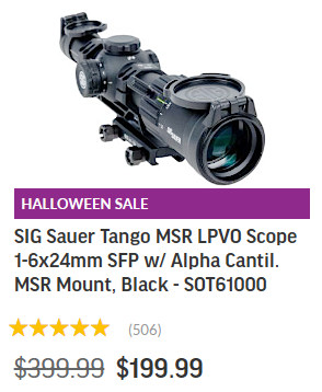 halloween sale sig sauer scope