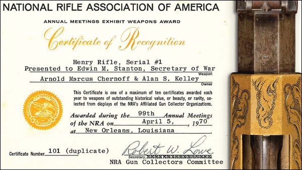 henry serial number no. 1 rifle 5.875 million rock island auction