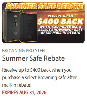 browning gun safe discount rebate