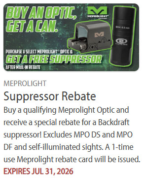 meprolight optic purchase suppressor rebate