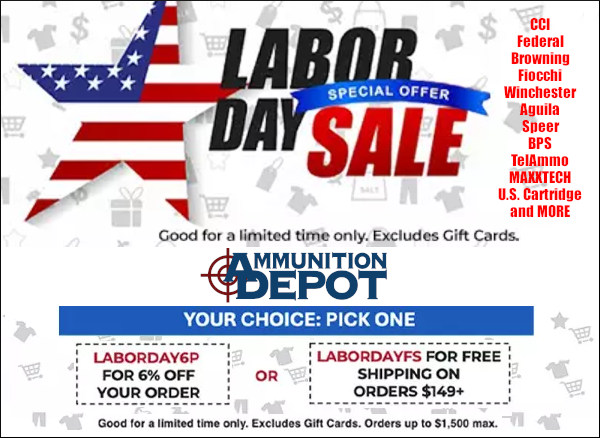 ammo ammunition depot labor day sale