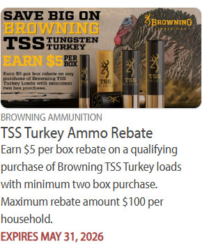 browning turkey shells ammo rebate