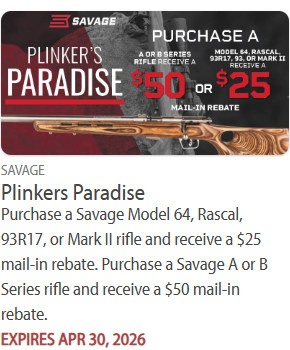 savage plinking rifle 2026 rebate