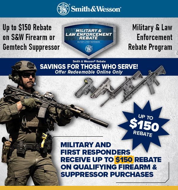 smith wesson military law enforcement first responder rebate 2026