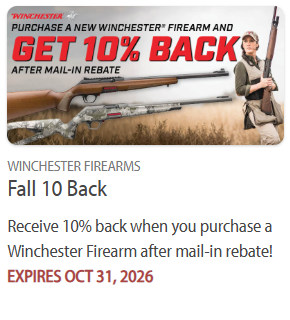 winchester fall repeating arms 10% ten percent rebate