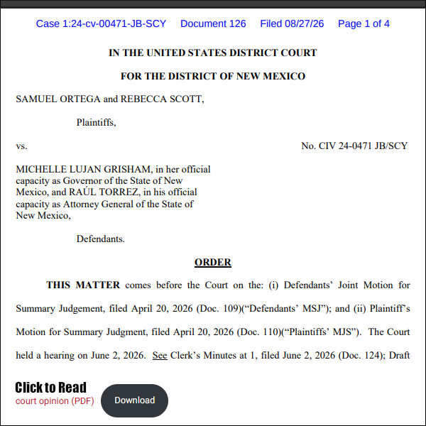 ortega grisham gun firearms waiting period second amendment new mexico constitutional