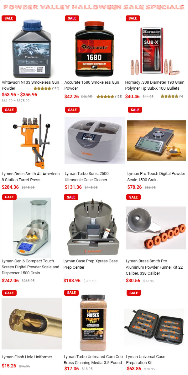 powder valley halloween october sale lyman tools