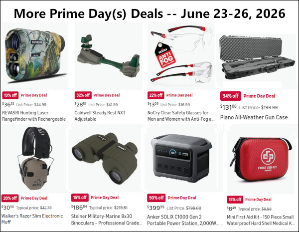 amazon prime day sale bargain tools binoculars gun case muffs