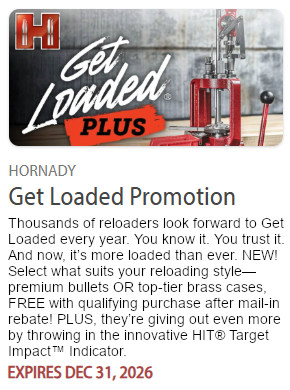 hornady get loaded reloading rebate sale