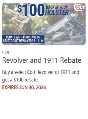 colt revolver 2026 handgun rebate
