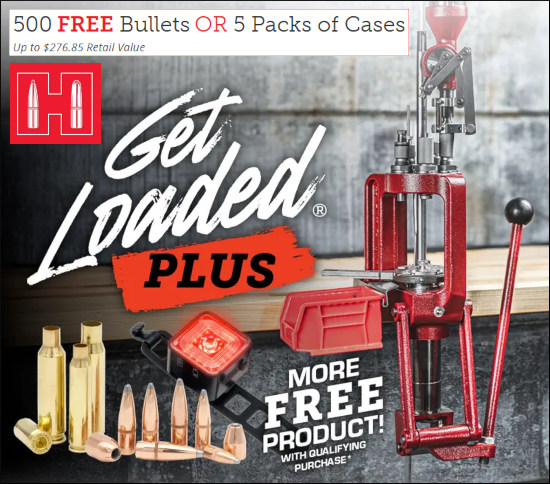 hornady get loaded reloading rebate sale