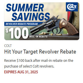 colt revolver rebate