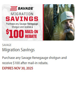 savage hunting rebate