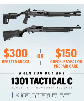 beretta 1301 tactical shotgun rebate