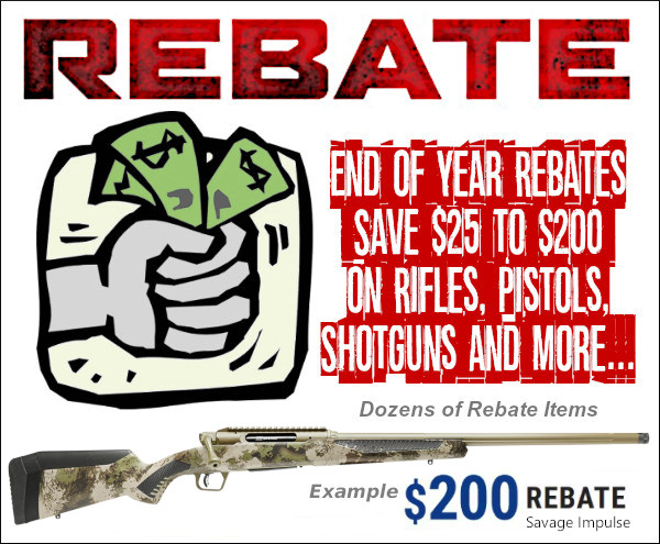 2025 pistol shotgun rifle rebate savings 2025 colt savage precision rossi winchester smith wesson