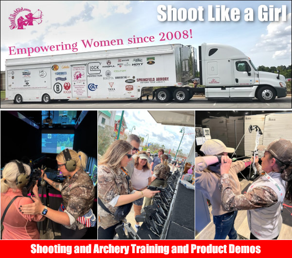 Shoot like Girl memphis Trailer mobile range archery hunting pistol training