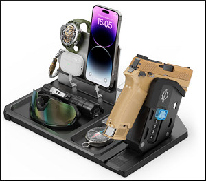 defender edc tray stand pistol lock