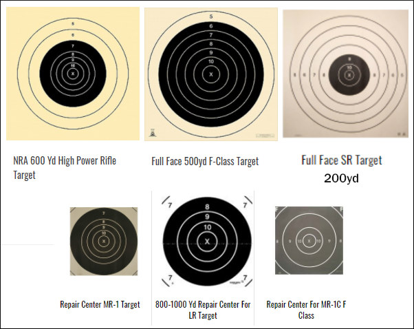 thumbnail image 2 of SR-3C Official NRA 300 Yard High Power Rifle Target Center - 24x24, 8 Pack By American Target 2 of 5