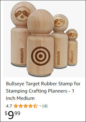 ink target stamp paper rubber handle shooting targ